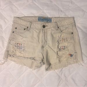 Aviator Nation Striped Denim Shorts sz 27 (Rare)